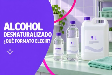 Alcohol desnaturalizado: ¿500 ml, 1 litro o 5 litros?